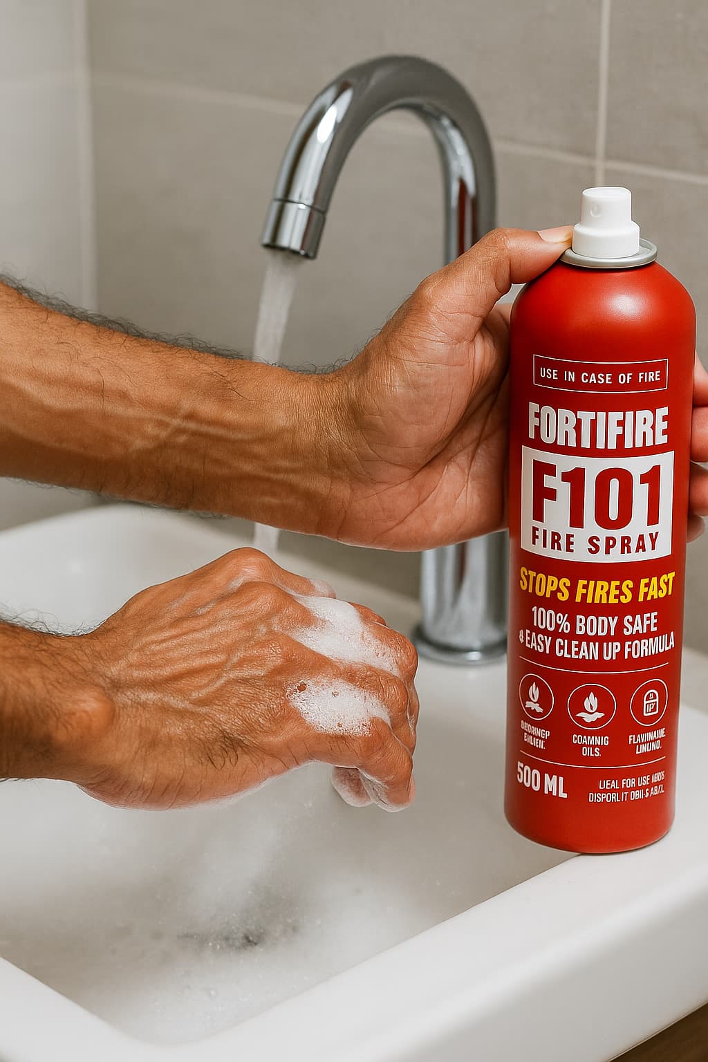 100% Body Safe & Easy Clean Up Formula - Fortifire101 Fire Spray for Homes